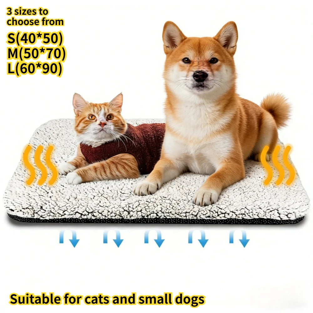 Storlekarna 40 × 50, 50 × 70 och 60 × 90 cm med katt och liten hund